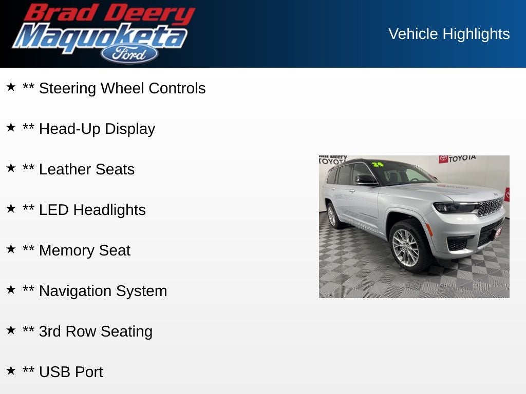 2024 Jeep Grand Cherokee L Summit