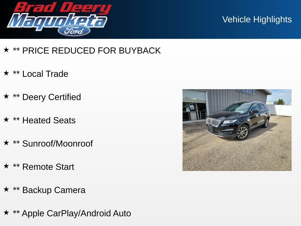 2019 Lincoln MKC Select