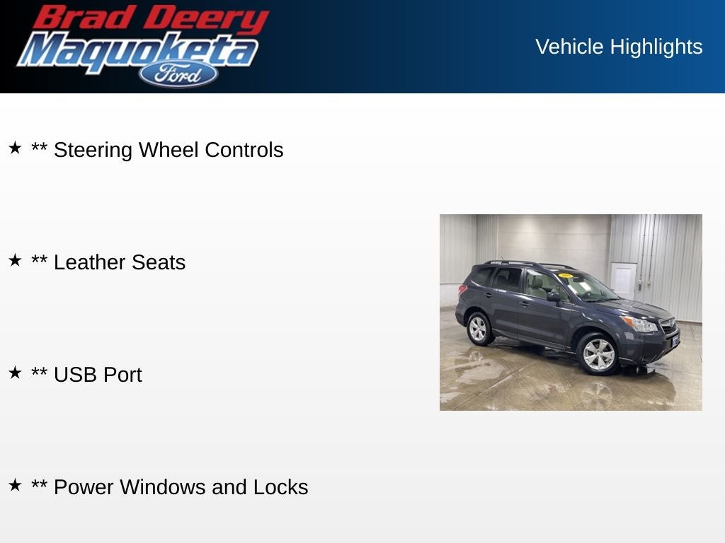 2015 Subaru Forester 2.5i Limited