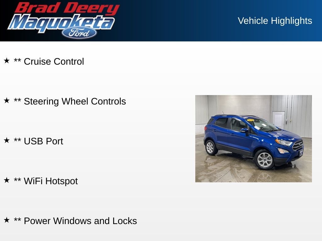 2020 Ford EcoSport SE