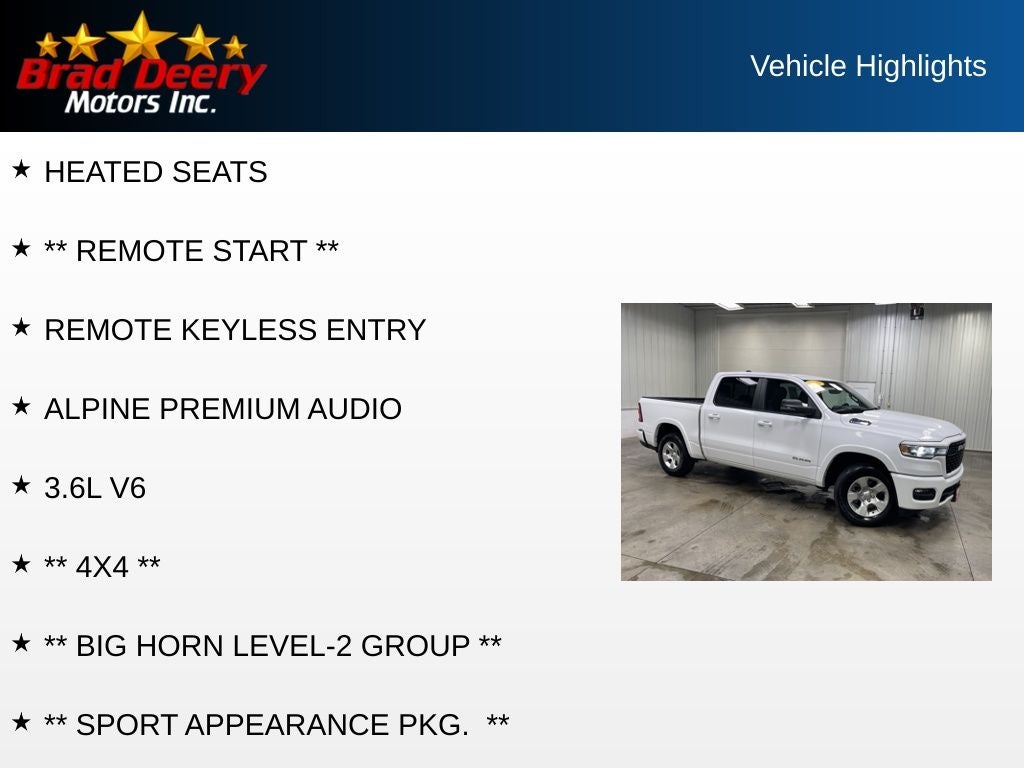 2025 RAM 1500 Big Horn/Lone Star