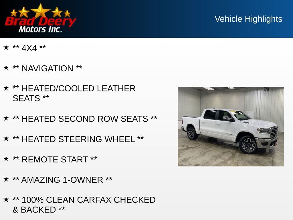 2025 RAM 1500 Laramie Crew Cab 4X4