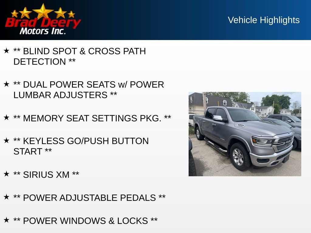 2019 RAM 1500 Laramie Crew Cab 4X4