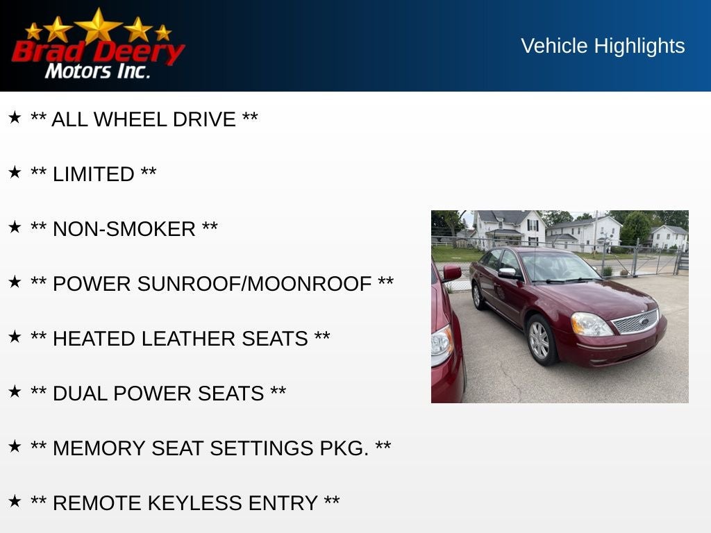 2005 Ford Five Hundred Limited AWD