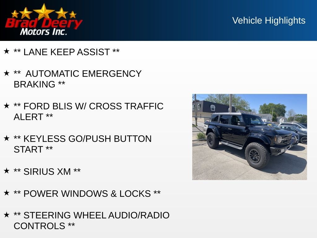 2024 Ford Bronco Raptor 4X4