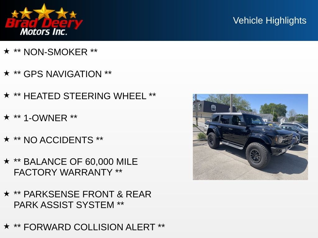 2024 Ford Bronco Raptor 4X4