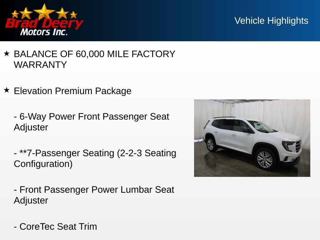 2026 GMC Acadia Elevation