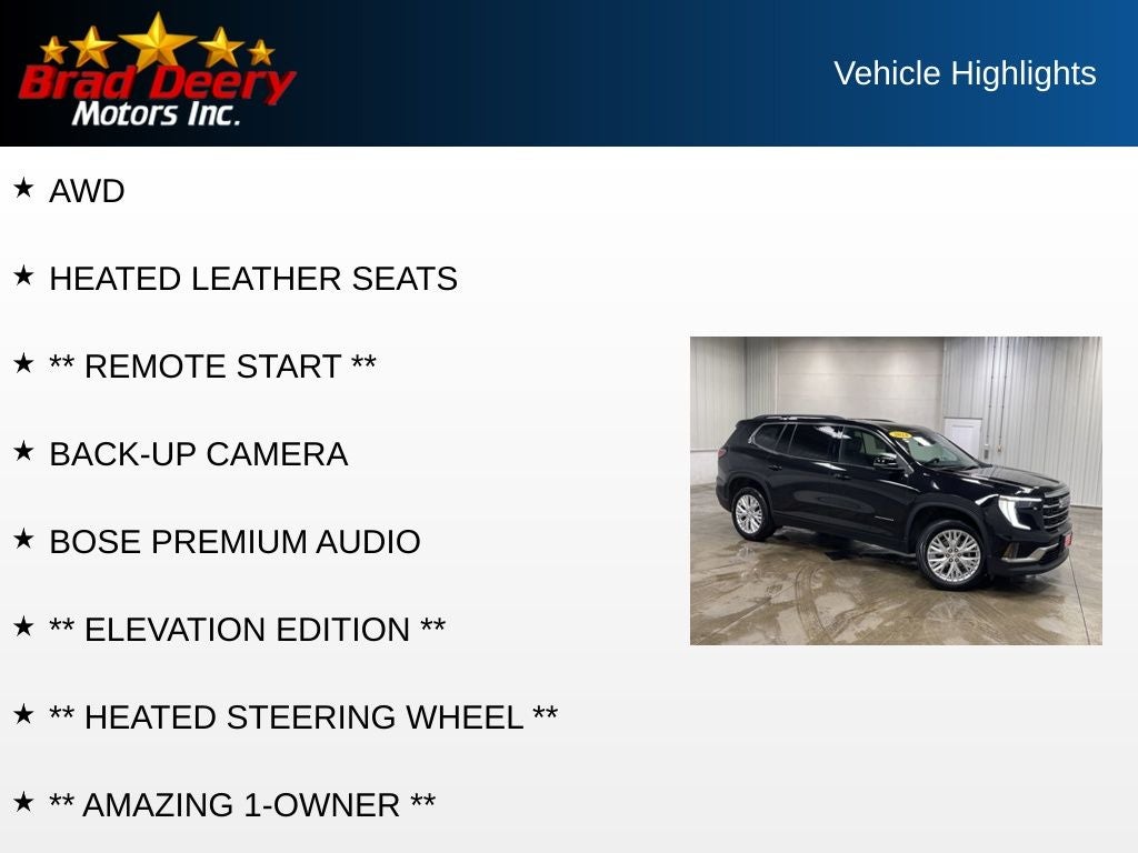 2024 GMC Acadia Elevation AWD