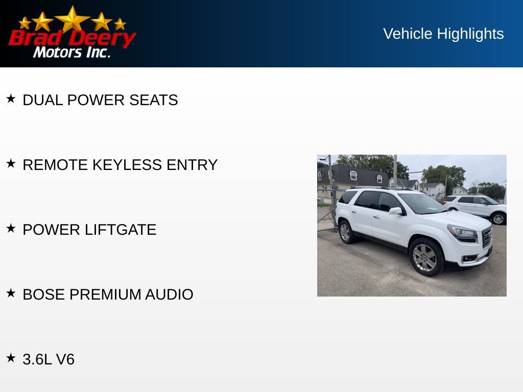 2017 GMC Acadia Limited SLT