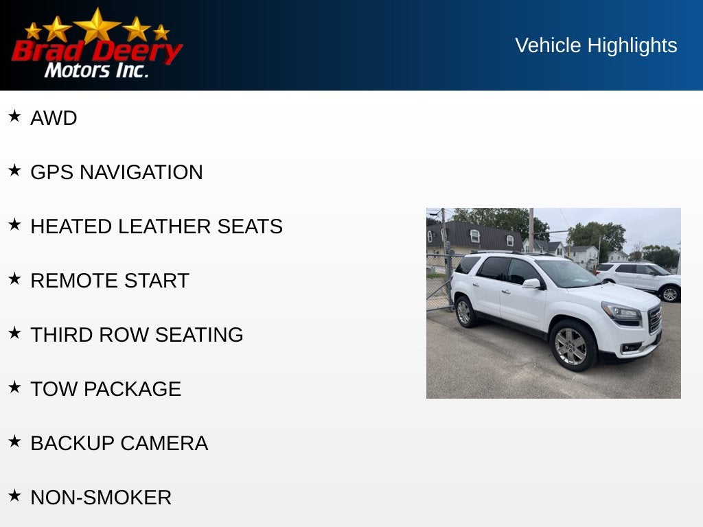 2017 GMC Acadia Limited SLT