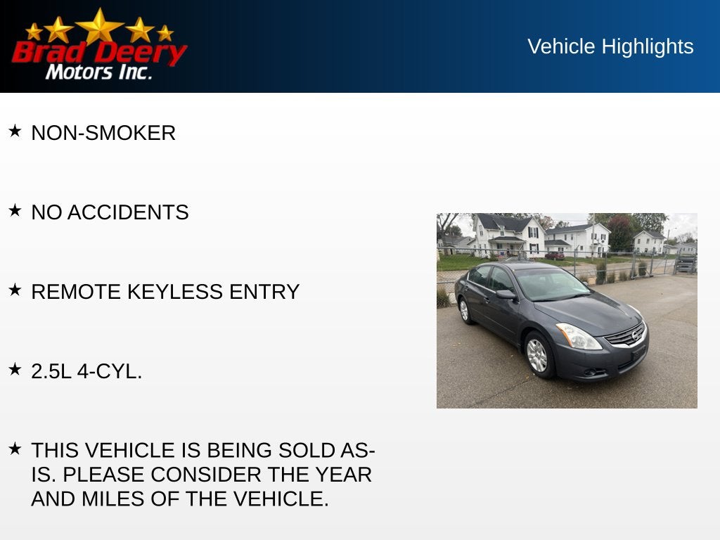 2010 Nissan Altima 2.5 S