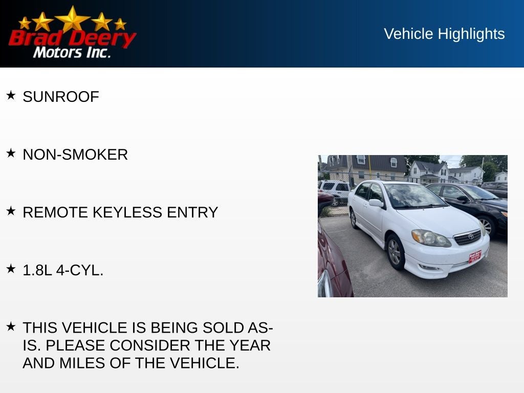 2005 Toyota Corolla S