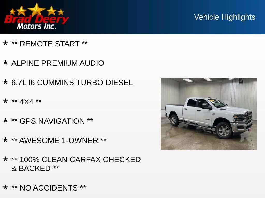 2025 RAM 2500 Big Horn Crew Cab 4X4 Diesel