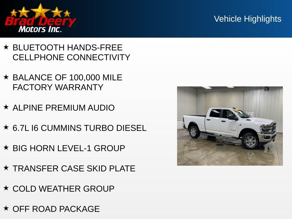 2025 RAM 2500 Big Horn Crew Cab 4X4 Diesel