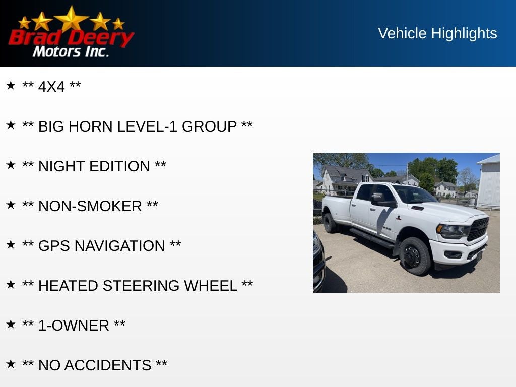 2024 RAM 3500 Big Horn Crew Cab 4X4 Diesel