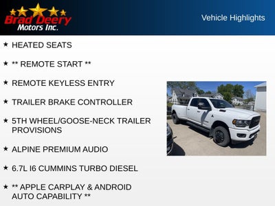 2024 RAM 3500 Big Horn Crew Cab 4X4 Diesel