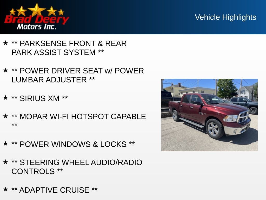 2017 RAM 1500 Big Horn Crew Cab 4X4