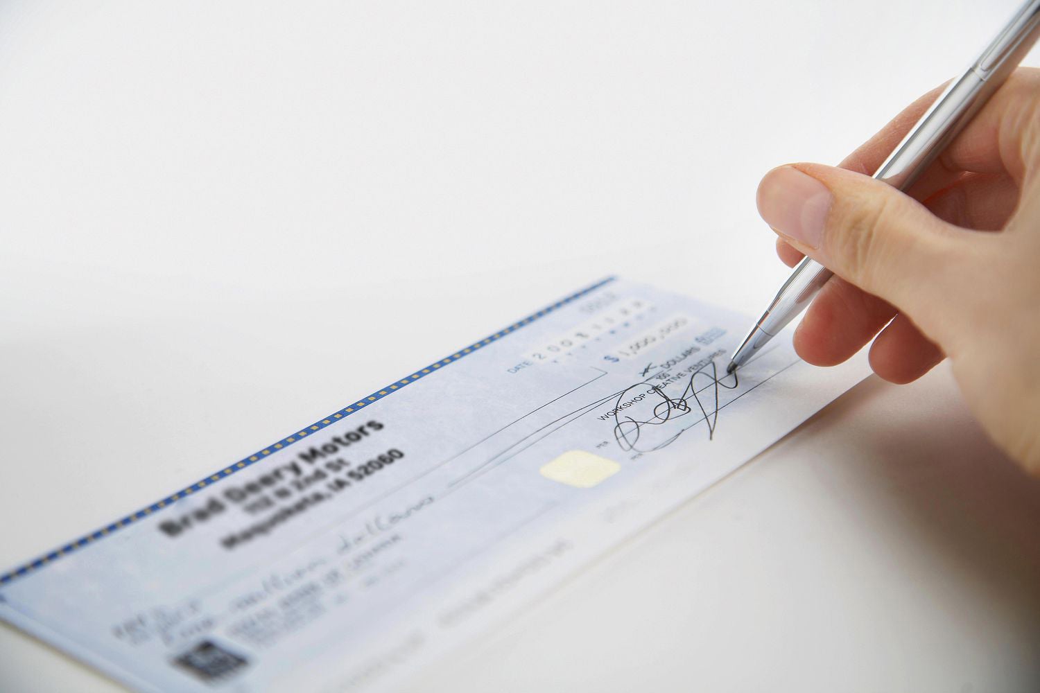 Check written to a customer